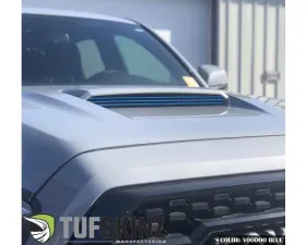 Tufskinz Inner Hood Scoop Accents Fits 2016-2020 Toyota Tacoma 3 Piece Kit In OE Color  Voodoo Blue