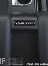 Tufskinz Center Console Badge Custom Text Option Fits 2014-2020 Tundra (Real Domed Carbon Fiber)                                     - TUN016-DCF-029-G - Image 2