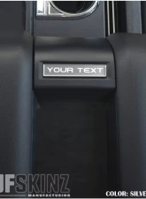 Tufskinz Center Console Badge Custom Text Option Fits 2014-2020 Tundra (Silver Sky Metallic)                                     - TUN016-GTO-029-G - Image 2