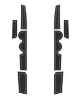 Tufskinz Side Door Pocket Inserts Fits 2007-2020 Toyota Tundra 2-Door 8 Piece Kit In Black/Gray                                     - TUN020-FGY-X - Image 4