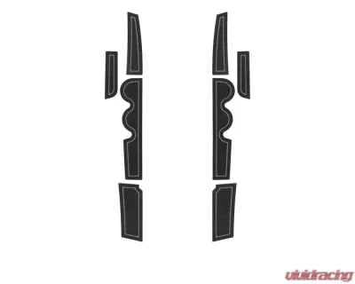 Tufskinz Side Door Pocket Inserts Fits 2007-2020 Toyota Tundra 2-Door 8 Piece Kit In Black/Gray - TUN020-FGY-X