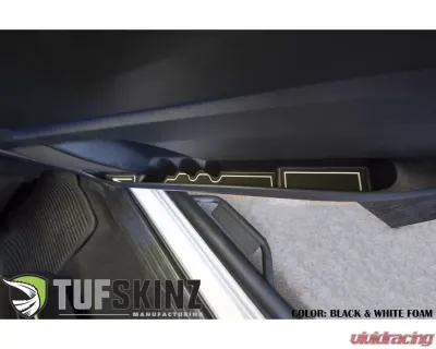 Tufskinz Side Door Pocket Inserts Fits 2007-2020 Toyota Tundra 2-Door 8 Piece Kit In Black/Gray - TUN020-FGY-X