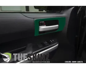 Tufskinz Front Door Handle Accent Trim Fits 2014-2020 Toyota Tundra 2 Piece Kit In Army Green