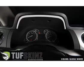 Tufskinz Dashboard Accent Trim Fits 2014-2020 Toyota Tundra 1 Piece Kit In Gloss White