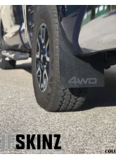 Tufskinz Rear Mud Flaps Fits 2014-2020 Toyota Tundra 2 Piece Kit In Black Textured With Cement Gray "4X4" Logo                                     - TUN042-ABT-212-X - Image 2