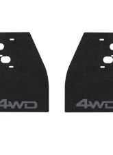 Tufskinz Rear Mud Flaps Fits 2014-2020 Toyota Tundra 2 Piece Kit In Black Textured With Cement Gray "4X4" Logo                                     - TUN042-ABT-212-X - Image 2