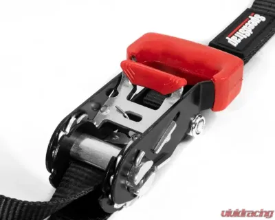 SpeedStrap 1" x 15' Ratchet Tie Down w/ Snap 'S' Hooks and Soft Tie (2 Pack) - Black - 11801-2