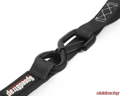 SpeedStrap 1" x 15' Ratchet Tie Down w/ Snap 'S' Hooks and Soft Tie (2 Pack) - Black - 11801-2