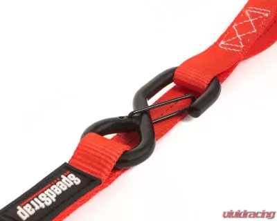 SpeedStrap 1" x 15' Ratchet Tie Down w/ Snap 'S' Hooks and Soft Tie (2 Pack) - Red - 11803-2