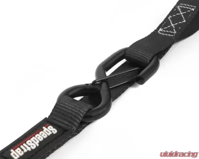 SpeedStrap 1" x 10' Cam-Lock Tie Down with Snap S-Hooks and Soft-Tie (2 Pack) - Black - 13801-2