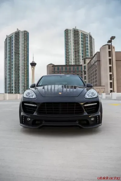 Wald USA Black Bison Edition Front Bumper w/ LED Daytime Running Lamps Porsche 958 Cayenne 11-14 - 958.BB.FB.11