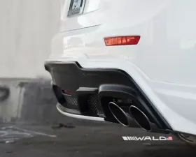 Wald USA Black Bison Edition Rear Half Spoiler w/ Exhaust Tips Maserati Ghibli 14-17