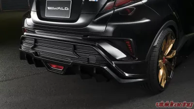 Wald USA Sports Line Rear Diffuser w/ Muffler Adapter Toyota CH-R 16-18 - CHR.RB.17