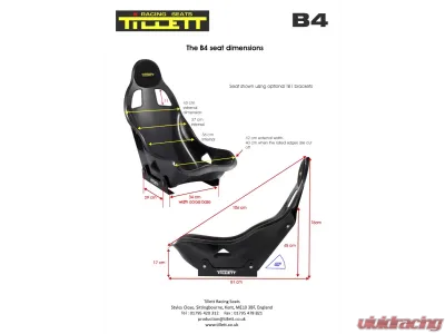 Tillett B4 Carbon GRP Race Car Seat - B4-43C/GRP