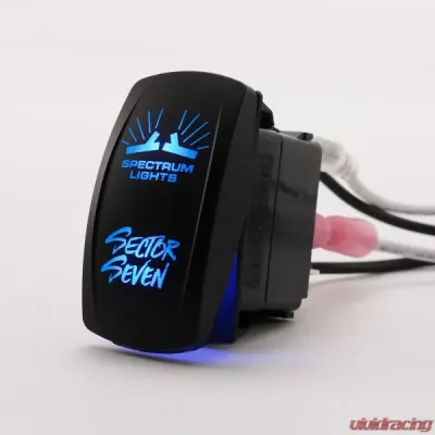 Sector Seven Blue Spectrum Rocker Light Switch - 44-ML-007