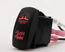 Sector Seven Red Spectrum Rocker Light Switch