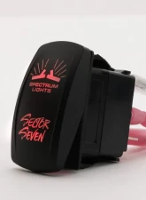 Sector Seven Red Spectrum Rocker Light Switch                                     - 44-ML-006 - Image 2
