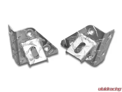 Warrior Products Auxiliary Light Windshield Brackets Aluminum Black Diamond Plate Finish Jeep LJ Unlimited 04-06 - 1504PC
