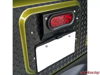 Warrior Products Center Tailgate-Mounted License Plate Bracket w/LED light Jeep JK Wrangler 07-17 - 1562