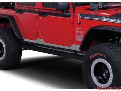 Warrior Products HD Aluminum Sideplates Below Door Only 2 Door Rubicon Jeep JK Wrangler 07-17 - 5535