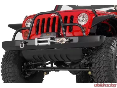 Warrior Products Rock Crawler Bumper w/Winch Mount Brush Guard And D-Ring Mounts Jeep JK Wrangler | Unlimited 07-17 - 59056