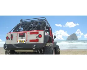 Warrior Products Heavy Duty Aluminum Body Armor Center Tailgate Cover Third Brake Light Jeep JK Wrangler 07-17