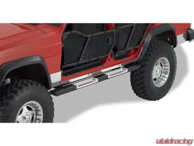 Warrior Products Rock Bars 62" Length Diamond Plate Step Jeep XJ Cherokee 84-01 - 7430
