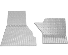 Warrior Products Floor Board Aluminum Black Diamond Plate Finish Jeep CJ5 55-75