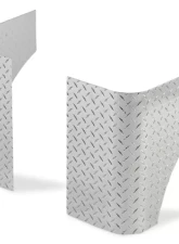 Warrior Products Rear Corners No Holes Polished Aluminum Finish No Holes Jeep CJ2A | CJ3A 45-55                                     - 903PA - Image 2