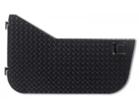 Warrior Products Half Door w/Rotary Style Paddle Pair Aluminum Black Diamond Plate Finish Jeep CJ5 76-83