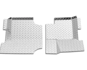 Warrior Products Floor Board Aluminum Black Diamond Plate Finish Jeep YJ Wrangler 87-96