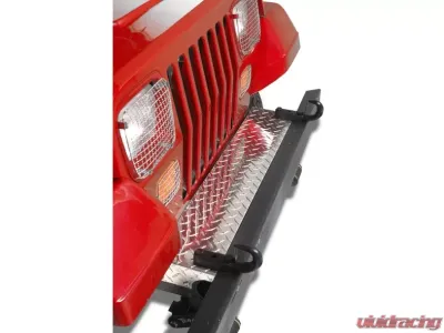 Warrior Products Front Frame Cover Aluminum Diamond Plate Finish Jeep JK Wrangler 07-17 - 907FC