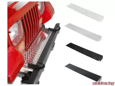 Warrior Products Front Frame Cover Aluminum Diamond Plate Finish Jeep YJ Wrangler 7-96 - 907FCPC