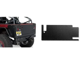 Warrior Products Tailgate Cover Smooth Black Finish Jeep YJ Wrangler 87-96