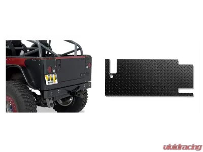 Warrior Products Tailgate Cover Smooth Black Finish Jeep YJ Wrangler 87-96 - S908D