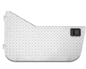 Warrior Products Half Door Pair w/Rotary Style Paddle Aluminum Black Diamond Plate Finish Jeep LJ Unlimited 04-06