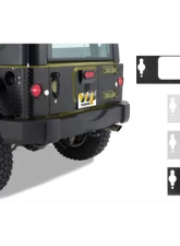 Warrior Products Tailgate Cover Outer Only Aluminum Black Diamond Plate Jeep JK Wrangler 07-17                                     - 920D-4PC - Image 2