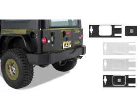 Warrior Products Tailgate Cover Inner & Outer Aluminum Diamond Plate Jeep JK Wrangler 07-17