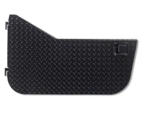 Warrior Products Half Doors Front Door Only w/Rotary Style Paddle Smooth Black Jeep JK Wrangler 07-17