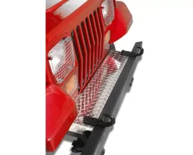 Warrior Products Front Frame Cover Smooth Black Finish Jeep JK Wrangler 07-17