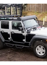 Warrior Products Full Side Armor Aluminum Black Diamond Plate 4 Door Jeep JK Wrangler 07-17                                     - 941PC - Image 2