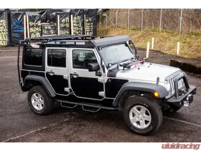 Warrior Products Full Side Armor Aluminum Black Diamond Plate 4 Door Jeep JK Wrangler 07-17 - 941PC