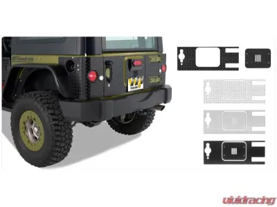 Warrior Products Tailgate Cover Inner Only Smooth Black Steel Finish Jeep JK Wrangler 07-17 - S920D-2