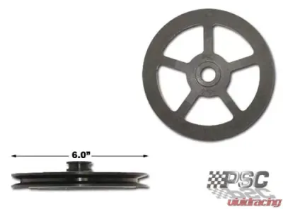 6.0 Inch Power Steering Pump Pulley, Single Groove V-Belt for Type II/CBR/CBX Power Steering Pump PSC Performance Steering Components - PP2404