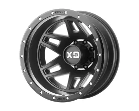 XD Series XD130 Machete Dually Wheel 17x6.5 8x8x200 -155mm Satin Black w/Reinforcing Ring