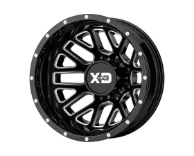 XD Series XD843 Grenade Dually Wheel 17x6.5 8x8x210 -155mm Gloss Black Milled - Rear