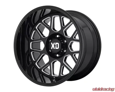 XD Series XD849 Grenade 2 Wheel 22x10 5x5x127 -18mm Gloss Black Milled - XD84922050318N