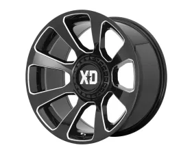 XD Series XD854 Reactor Wheel 20.00x9.00 5X5.0/5.5 0 Gloss Black Milled