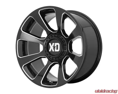 XD Series XD854 Reactor Wheel 20.00x10.00 5X5.0/5.5 -18 Gloss Black Milled - XD85421035318N