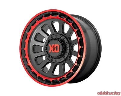 XD XD856 Omega Wheel 17x9 6x135/6x139.7 -12mm Satin Black Machined Lip With Red Tint - XD85679067912N